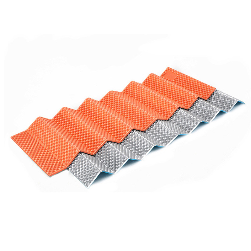 Sunflower XPE Aluminum Film Egg Crate Camping Mat, Foldable Outdoor Moisture Proof Sleeping Pad for Tent