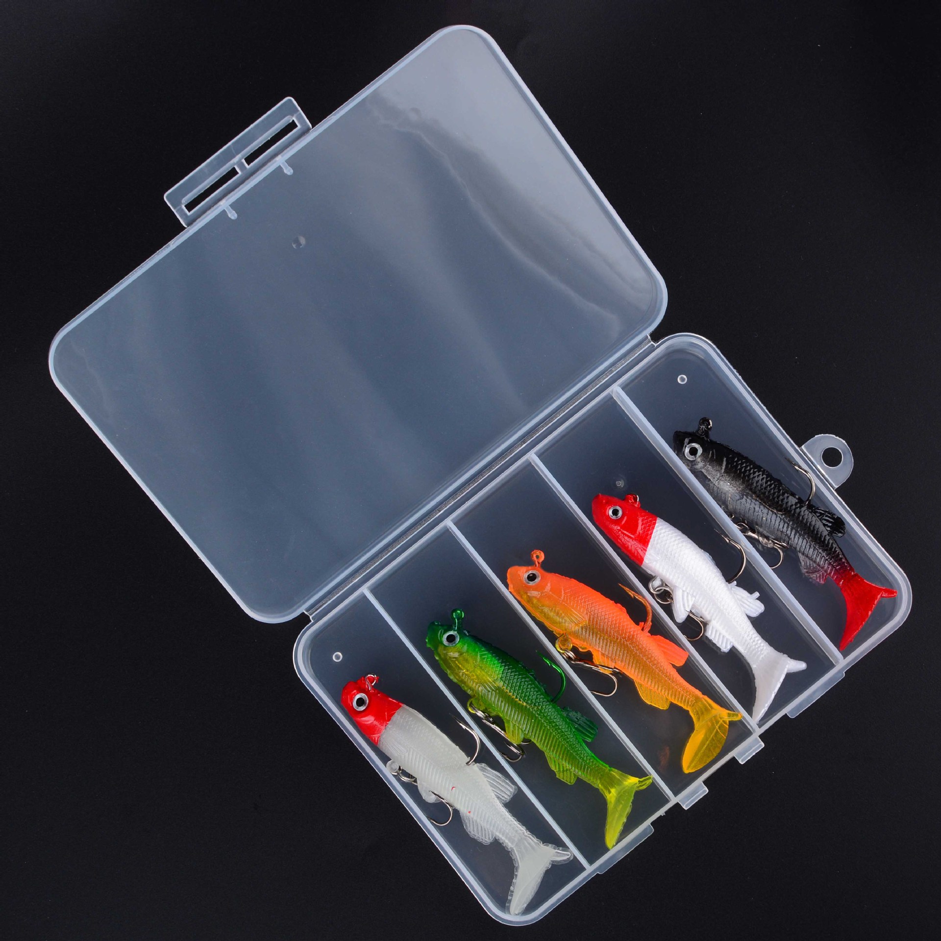 Sunflower Paddle Tail Lead Soft Lure Kit 7.5cm 13.5g Jig Head Swimbaits For Sea Bass Boat Fishing thumb 4