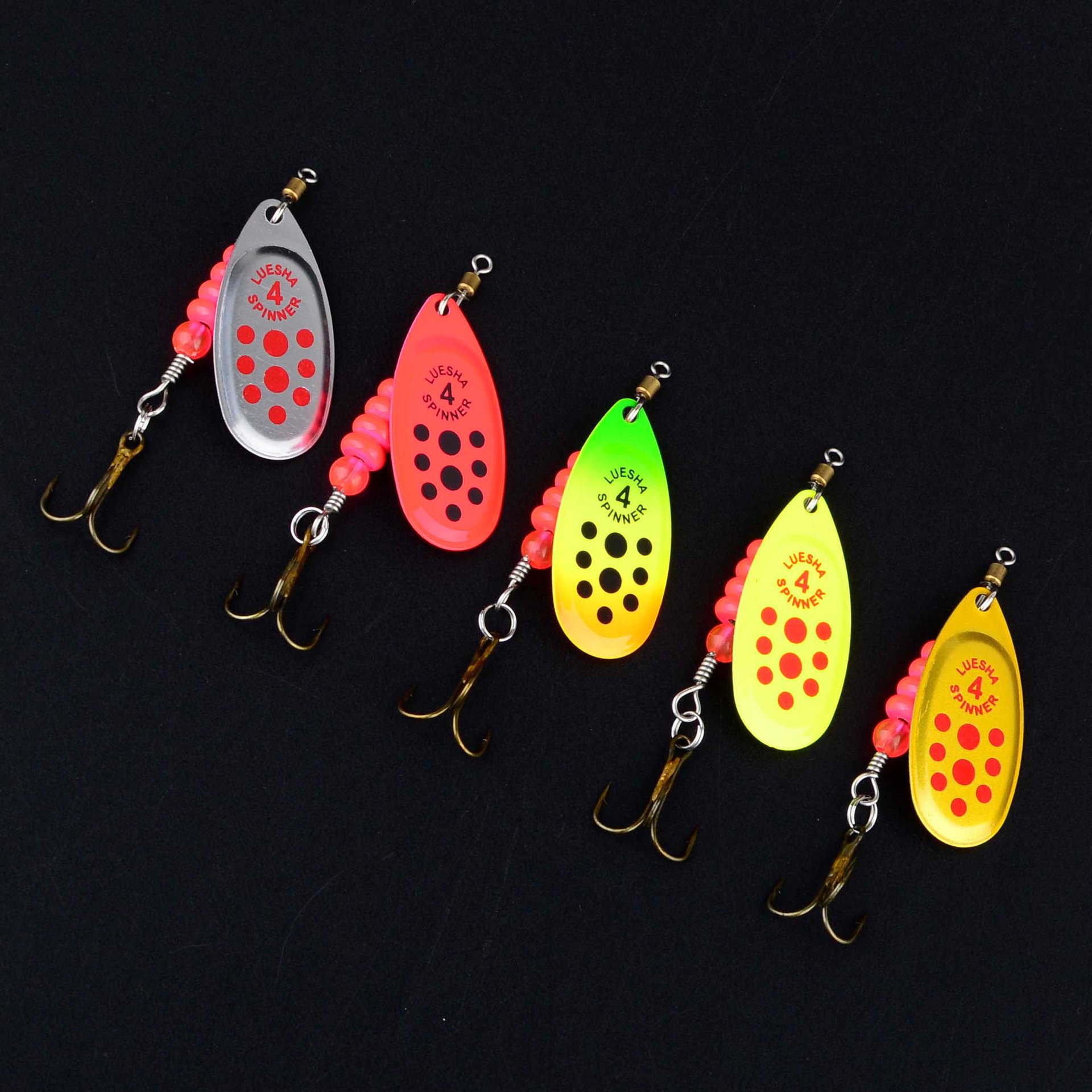 5Pcs Metal Spinning Spoon Lure Set Spinner Bait For Bass Trout Fishing thumb 5