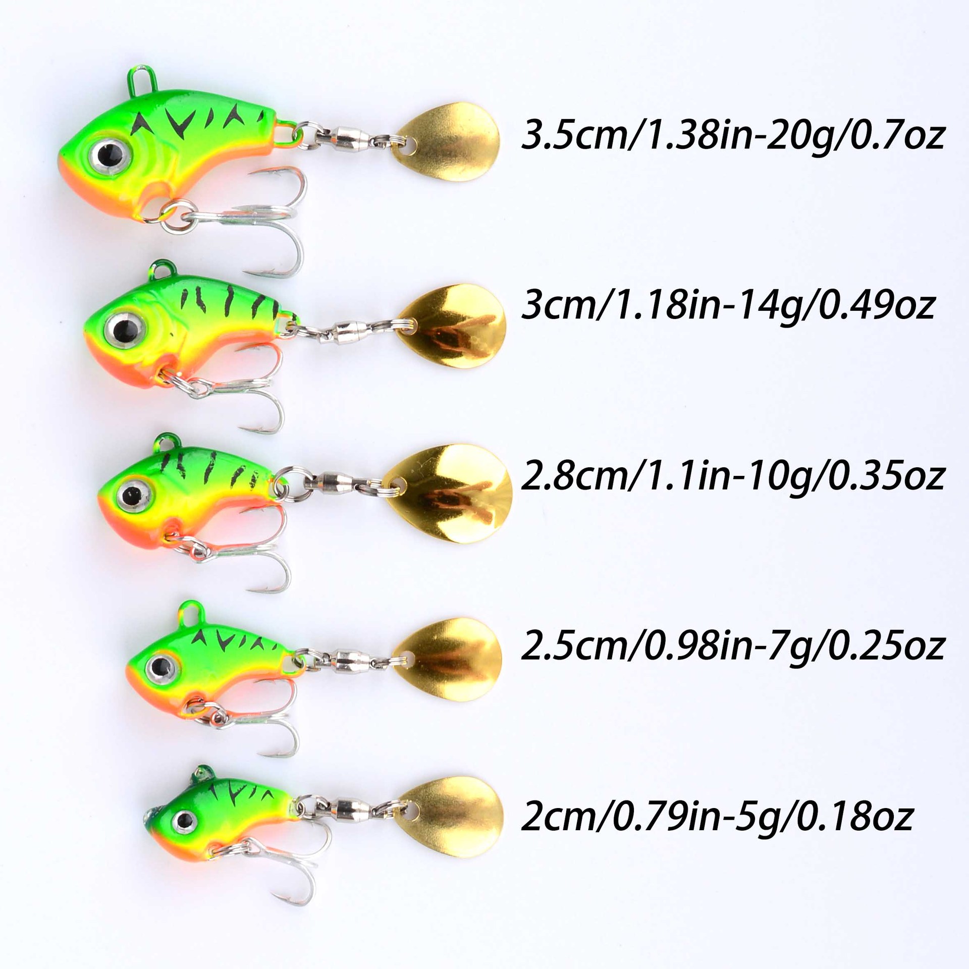 Sunflower Metal VIB Lure With Spinning Blade, Freshwater & Saltwater Fishing Bait thumb 1