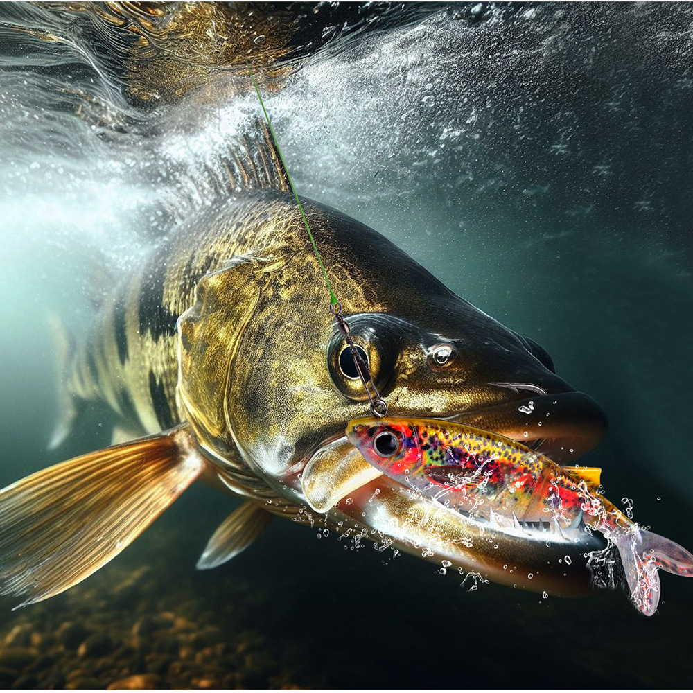 Sunflower Lead Head Soft Swimbait Lure DW6093 Single Hook thumb 15