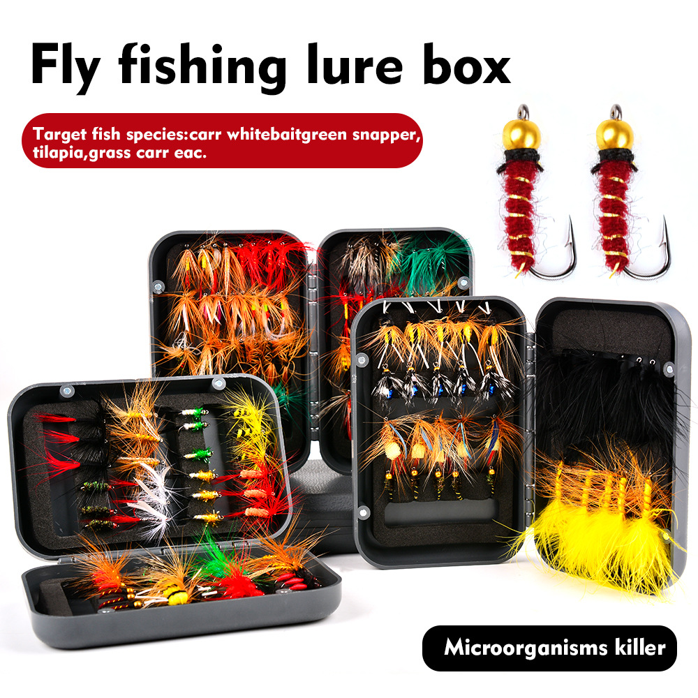 Sunflower Boxed Bionic Fly Fishing Flies Lures Micro Trout Ant Mosquito Insect Tackle thumb 1