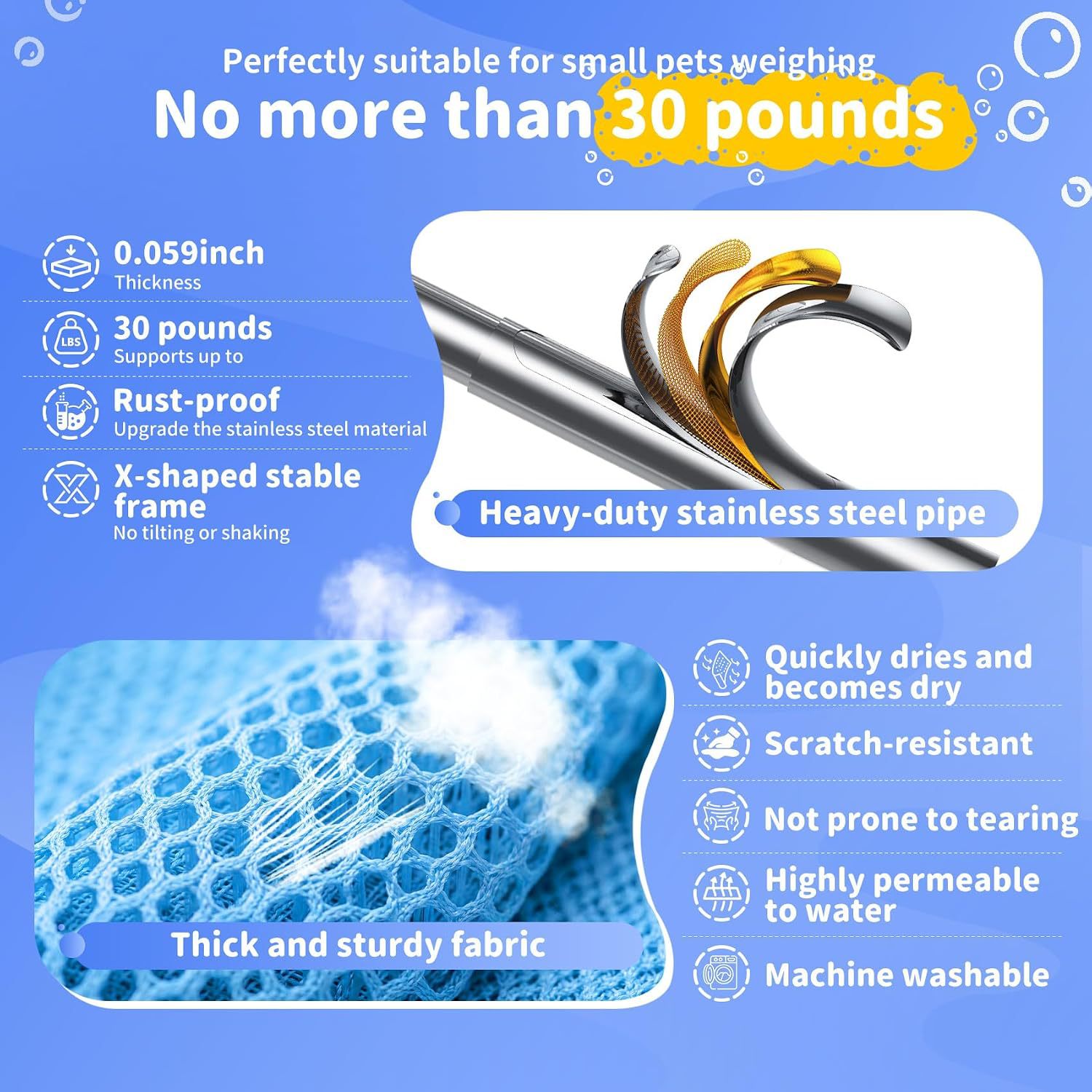 Sunflower Foldable Pet Grooming Bathing Stand for Small Dog & Cat thumb 3
