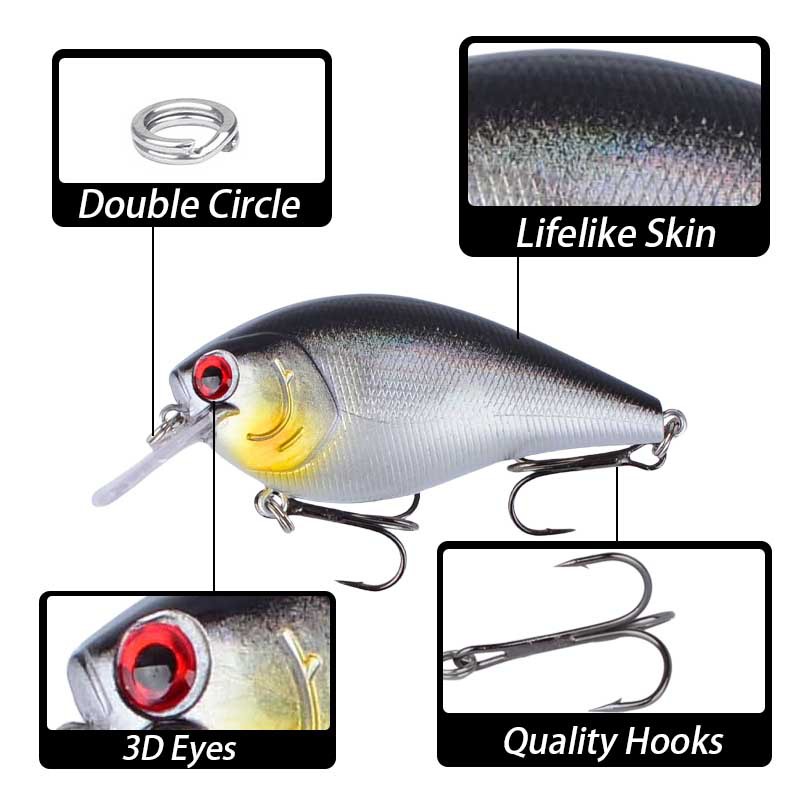 Sunflower Floating Crankbait 8.5cm 15g Rattling Minnow Lure thumb 2