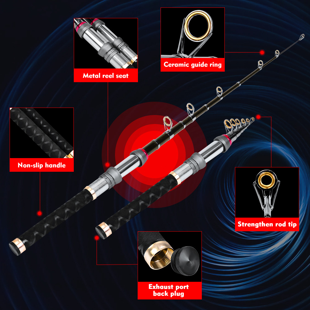 Mini Carbon Telescopic Sea Casting Rod thumb 2