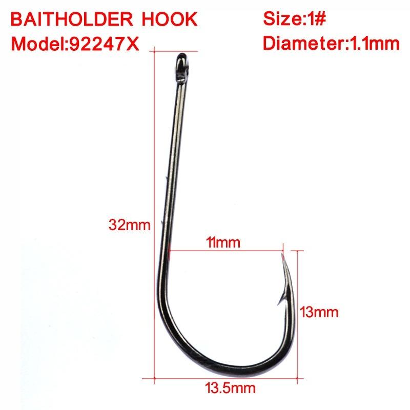 Sunflower 92247X Stainless Steel Barbed Single Fishing Hooks Sea Angling Hooks Sizes 1#-6# & 1/0#-6/0# thumb 3