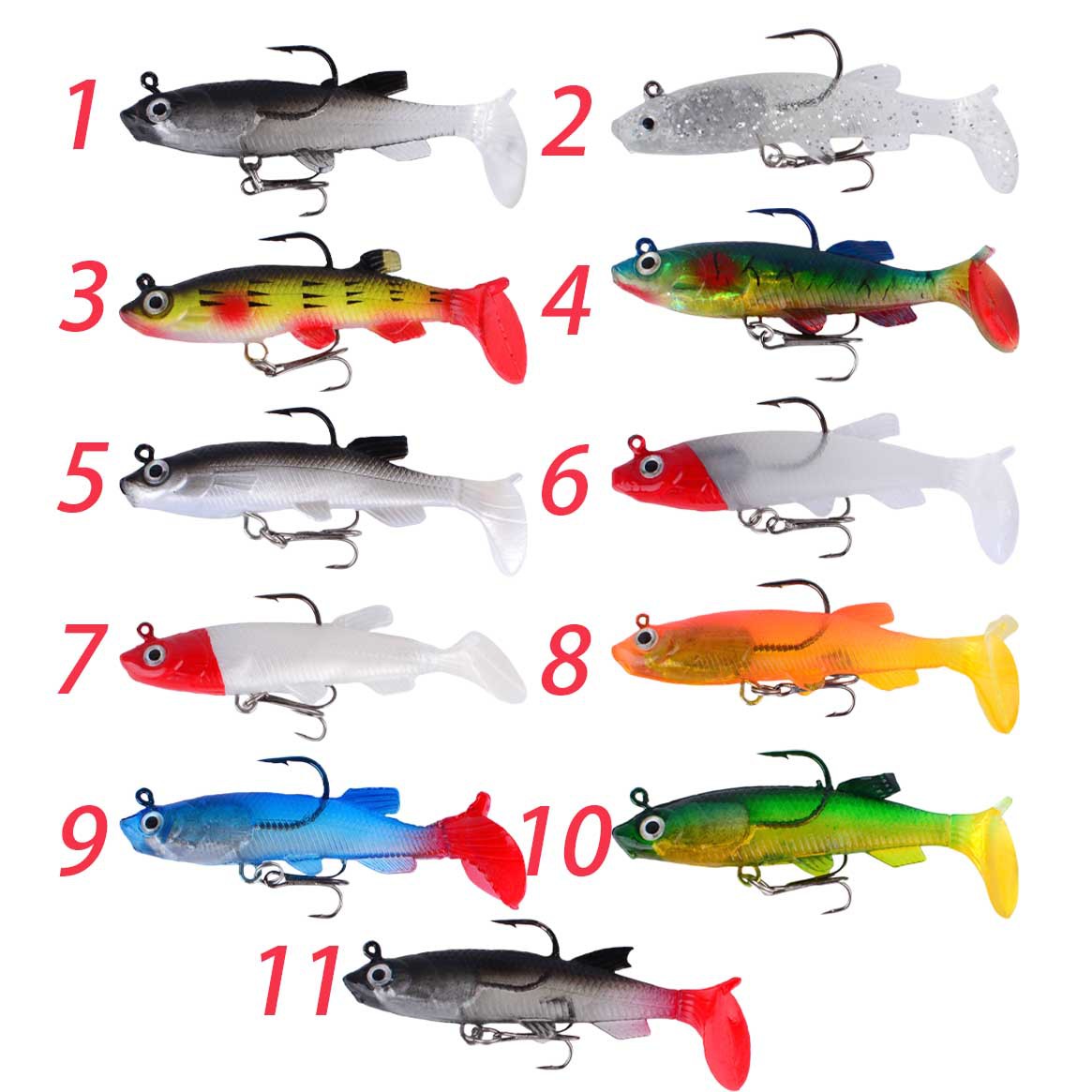 Sunflower Lead Soft Lure 7.5cm 13.5g Pre-rigged Paddle Tail Swimbait thumb 3