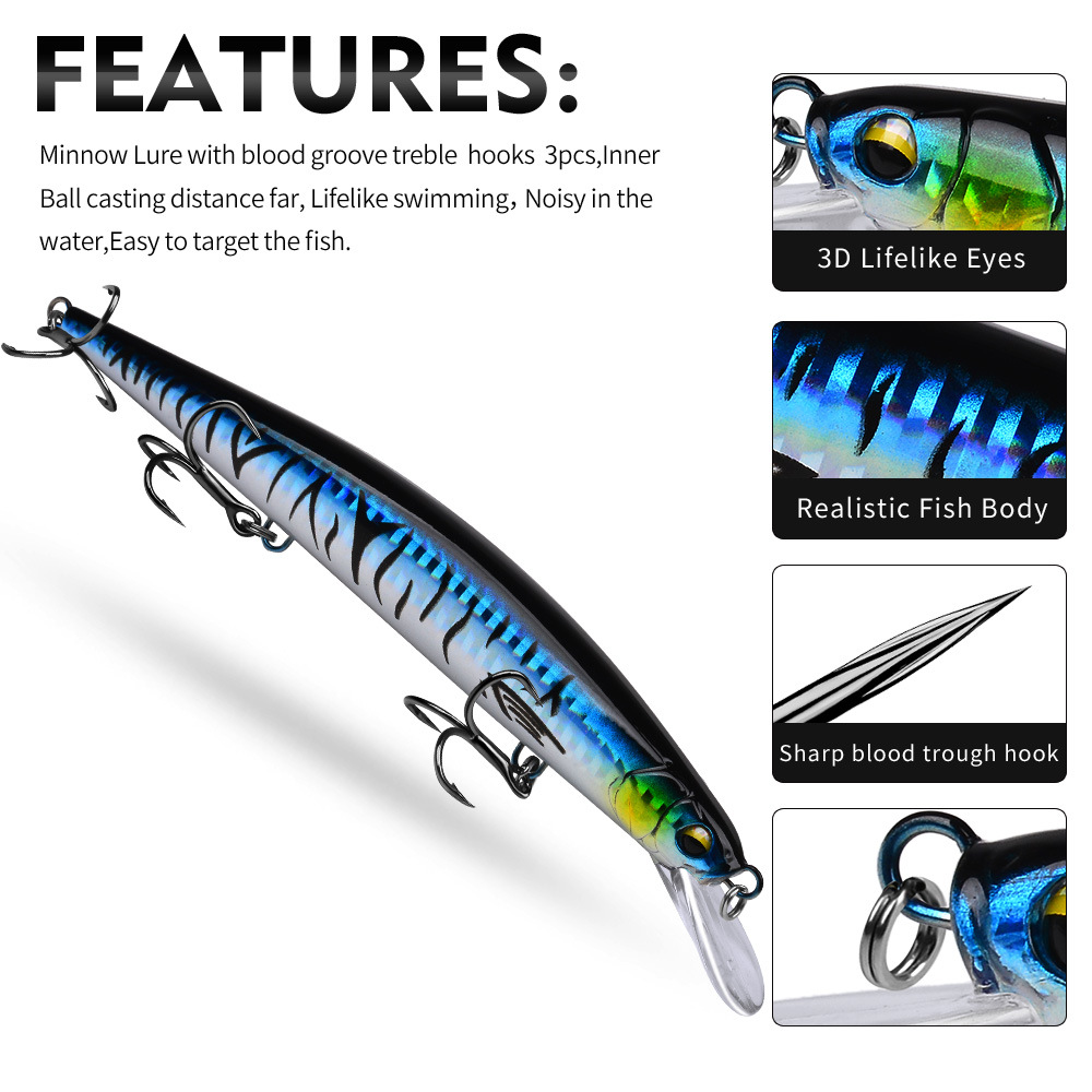 Long Cast Large Minnow Hard Fishing Lure thumb 10