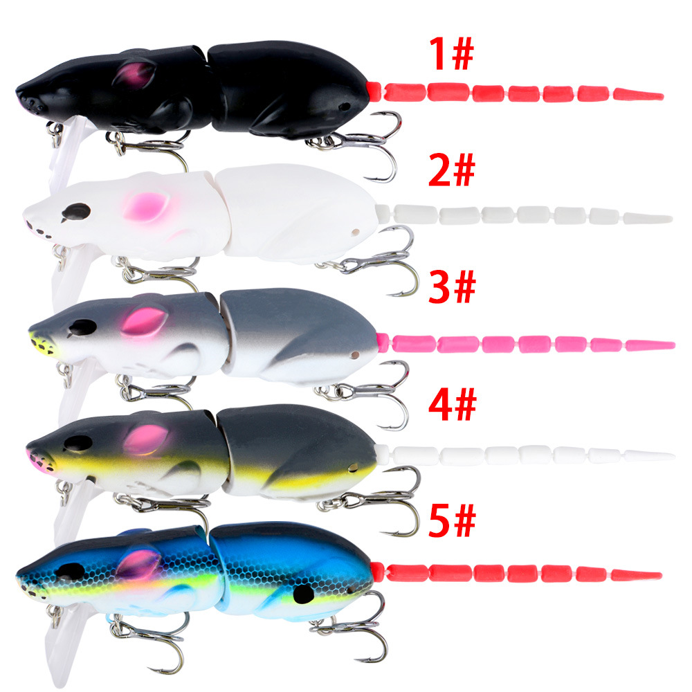 Jointed Mouse Swimbait 8cm 15.5g Hard Fishing Lure For Freshwater Predator Fish thumb 3