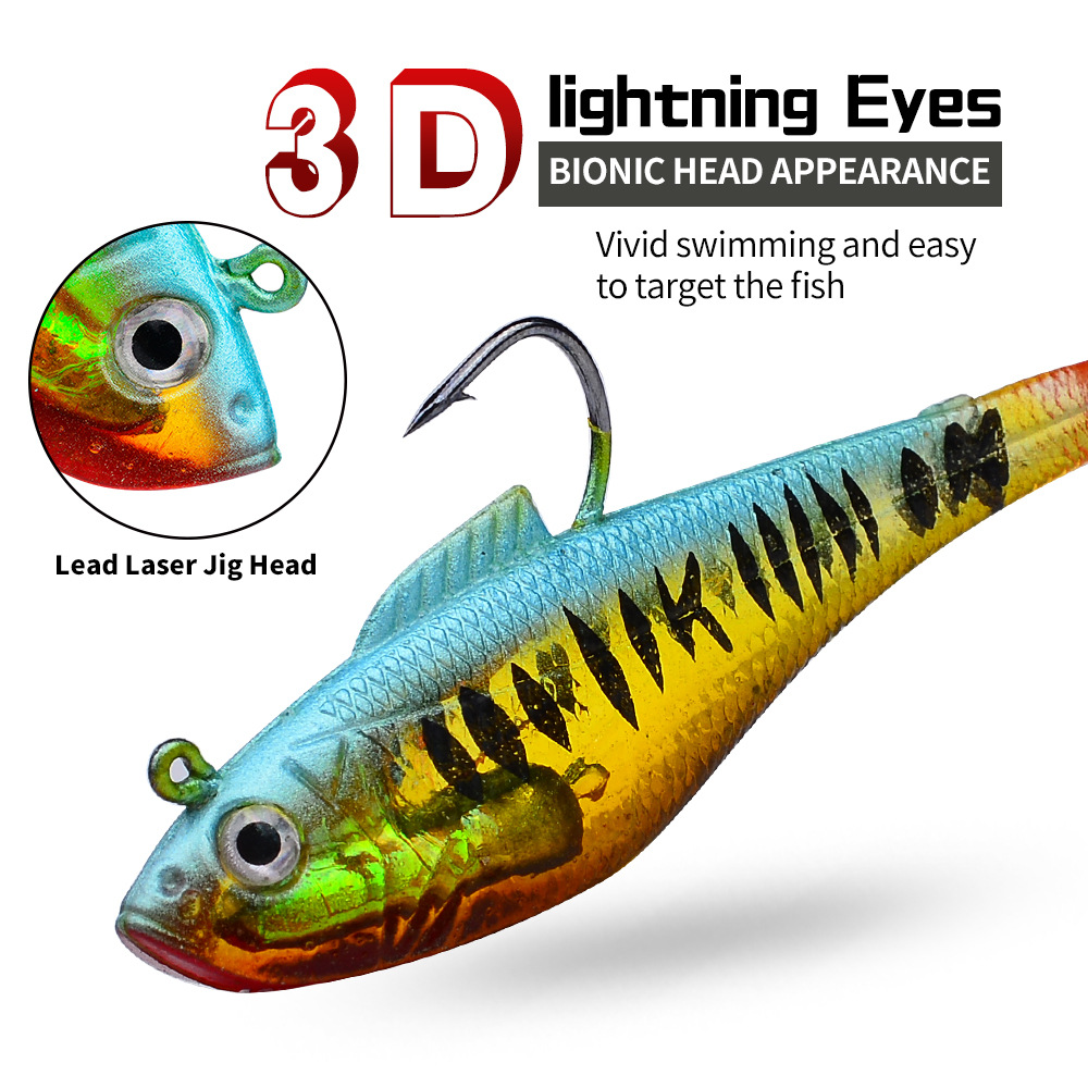 Lead Weighted T-Tail Soft Fishing Lure thumb 11