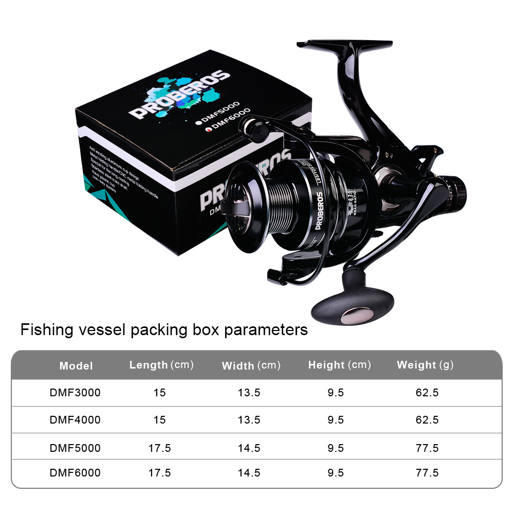 Sunflower DMF Series Metal Spinning Fishing Reel, 3000/4000/5000/6000 Model For Saltwater Lure Fishing thumb 10