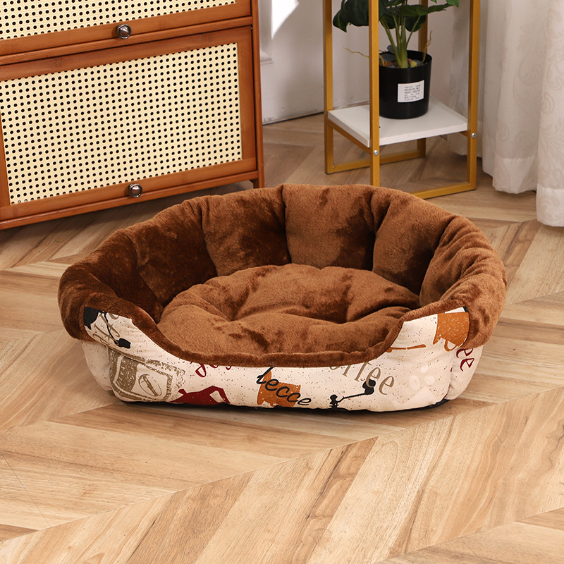 Thick Raised Rim Printed Pet Sofa Bed thumb 3