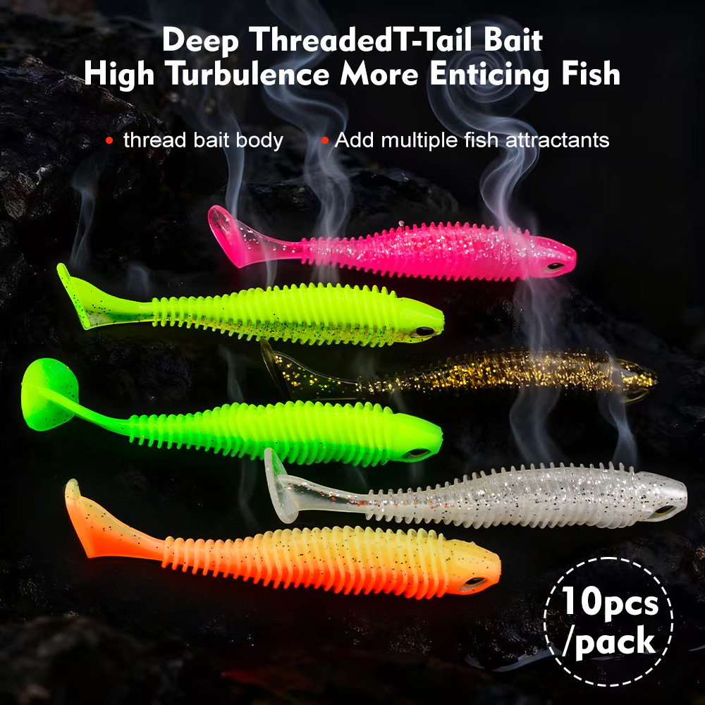 Sunflower Thread T‑Tail Soft Worm Lure DW6130 thumb 1