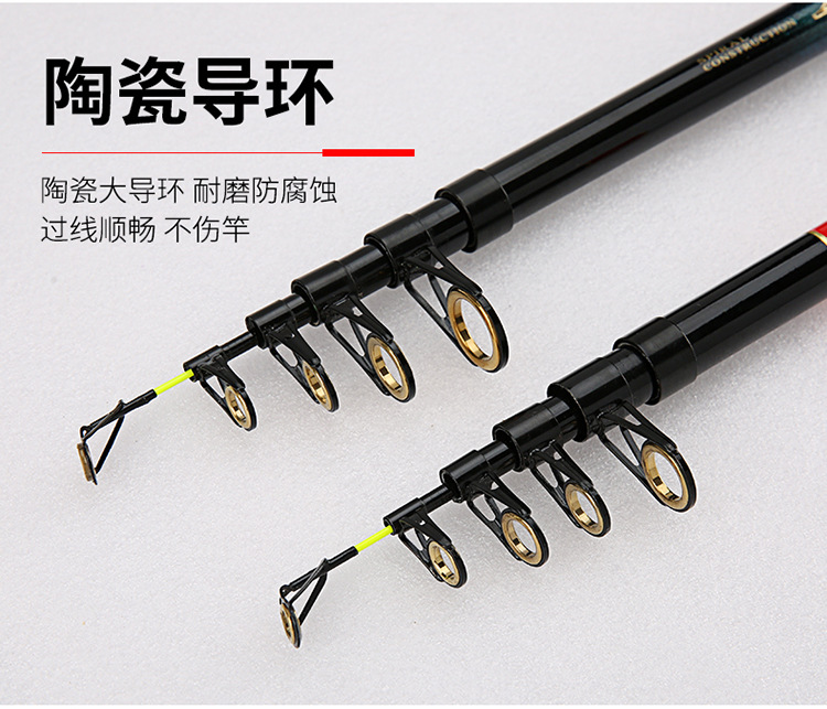 Sunflower Carbon Telescopic Fishing Rod, Soft Action Rock Fishing Rod 2.1m 2.4m 2.7m 3.0m 3.6m thumb 16