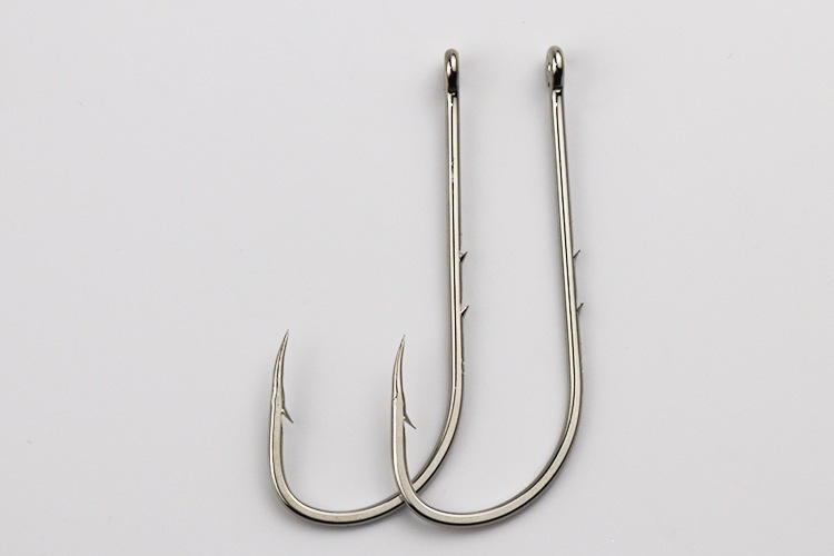 Sunflower High Carbon Steel Long Shank Double Barb Sea Fishing Hooks With Eye All Sizes thumb 5