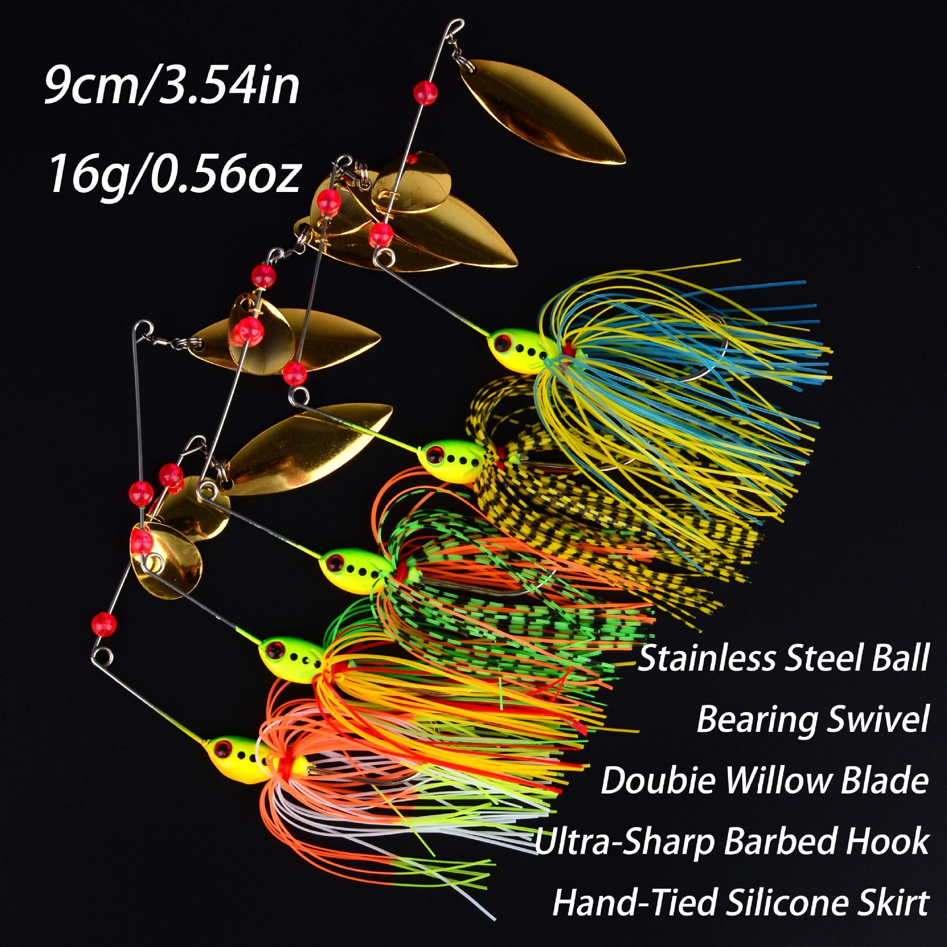Sunflower Willow Blade Buzz Bait Spinner Lure 16g Anti-Hang Bottom Fishing Bait thumb 3