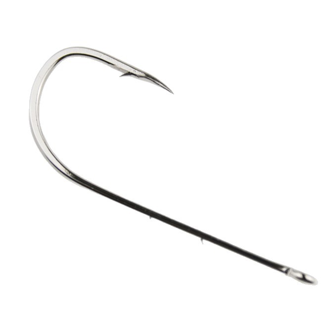 Sunflower High Carbon Steel Long Shank Double Barb Sea Fishing Hooks With Eye All Sizes