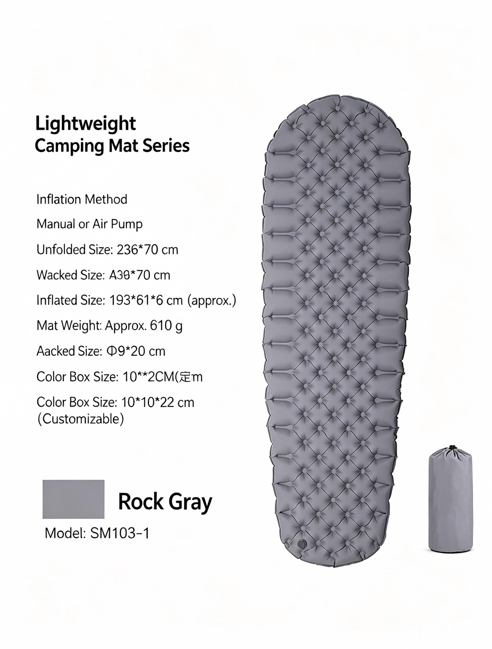 Sunflower Outdoor Inflatable Sleeping Pad Single Person Camping Mattress