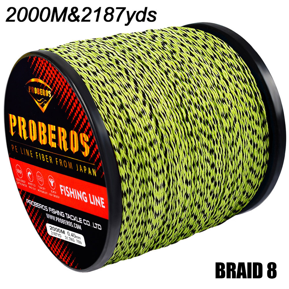 Sunflower 8 Strands 2000M Braided PE Fishing Line, Main Line For Sea & Lure Fishing thumb 7