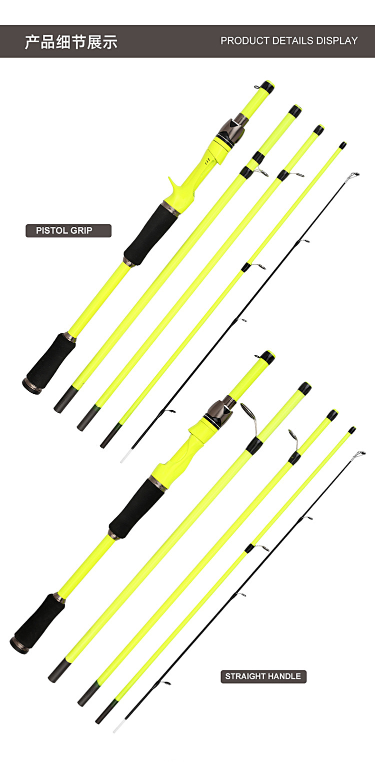Sunflower 4 Sections Portable Carbon Lure Rod, Travel Fishing Rod 1.8M / 2.1M thumb 11