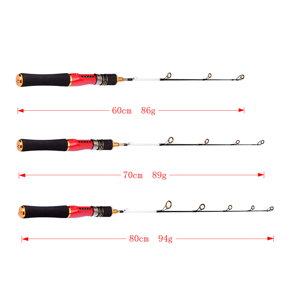 One-Piece Fiberglass Ice Fishing Rod