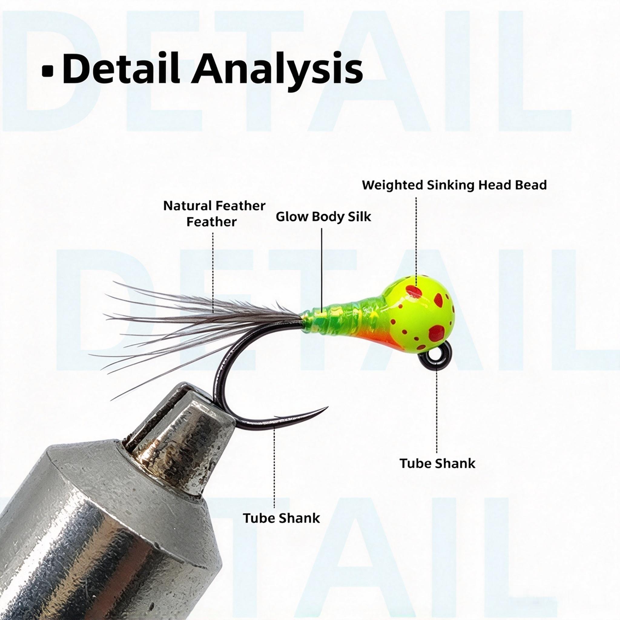 Sunflower Tungsten Bead Nymph Fly Fishing Flies, Sinking Wet Fly Lure for Trout, Bass, Brook Fishing thumb 6