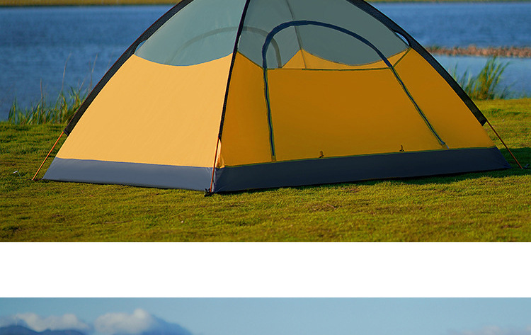Sunflower Lightweight Mountaineering Tent, Rainproof Silicon Coated Nylon Double Layer Camping Tent thumb 9