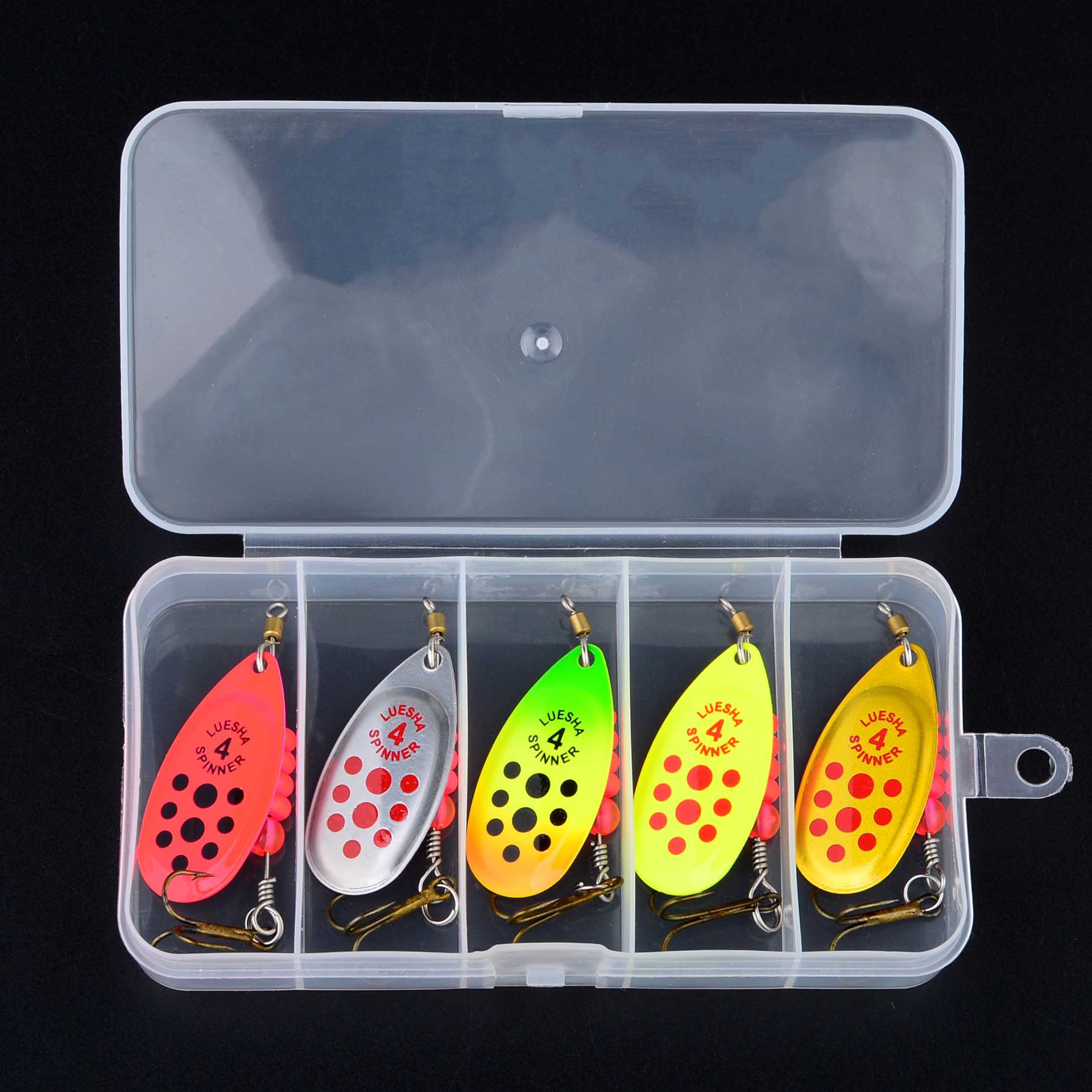 5Pcs Metal Spinning Spoon Lure Set Spinner Bait For Bass Trout Fishing thumb 4