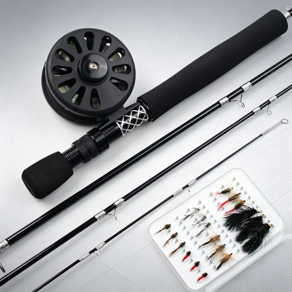 Sunflower Complete Professional Fly Fishing Combo Kit Carbon Rod Reel & Fly Flies Full Accessories thumb 4