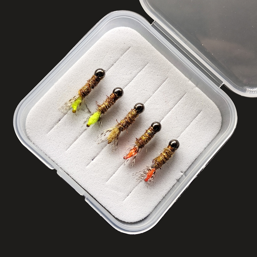 Sunflower CDC Midge Nymph Fly Fishing Flies, Bead‑Head Sinking Artificial Nymph Lure for Minnow, Trout, White Bass Freshwater Fly Fishing thumb 9
