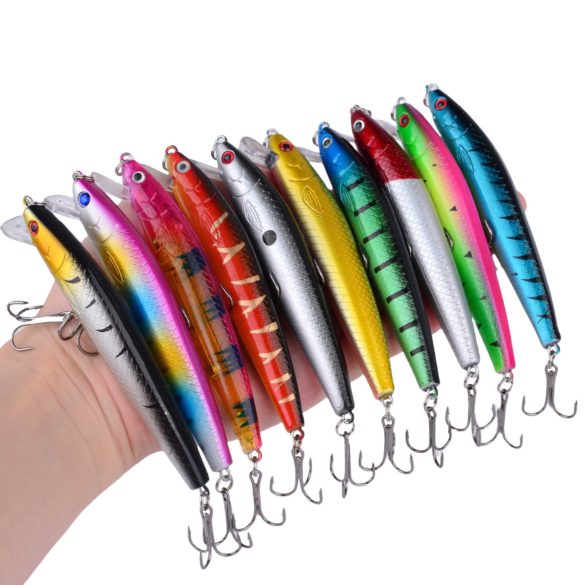 Sunflower Floating Minnow Lures 10cm 8.5g With Rattles Hard Bait thumb 4
