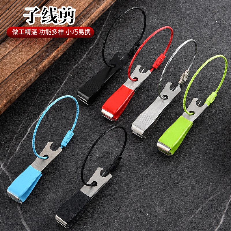 Sunflower Portable Fishing Line Cutter With Anti-Lost Lanyard Stainless Steel Line Snip For Angling thumb 3