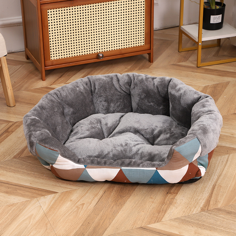 Thick Raised Rim Printed Pet Sofa Bed thumb 2