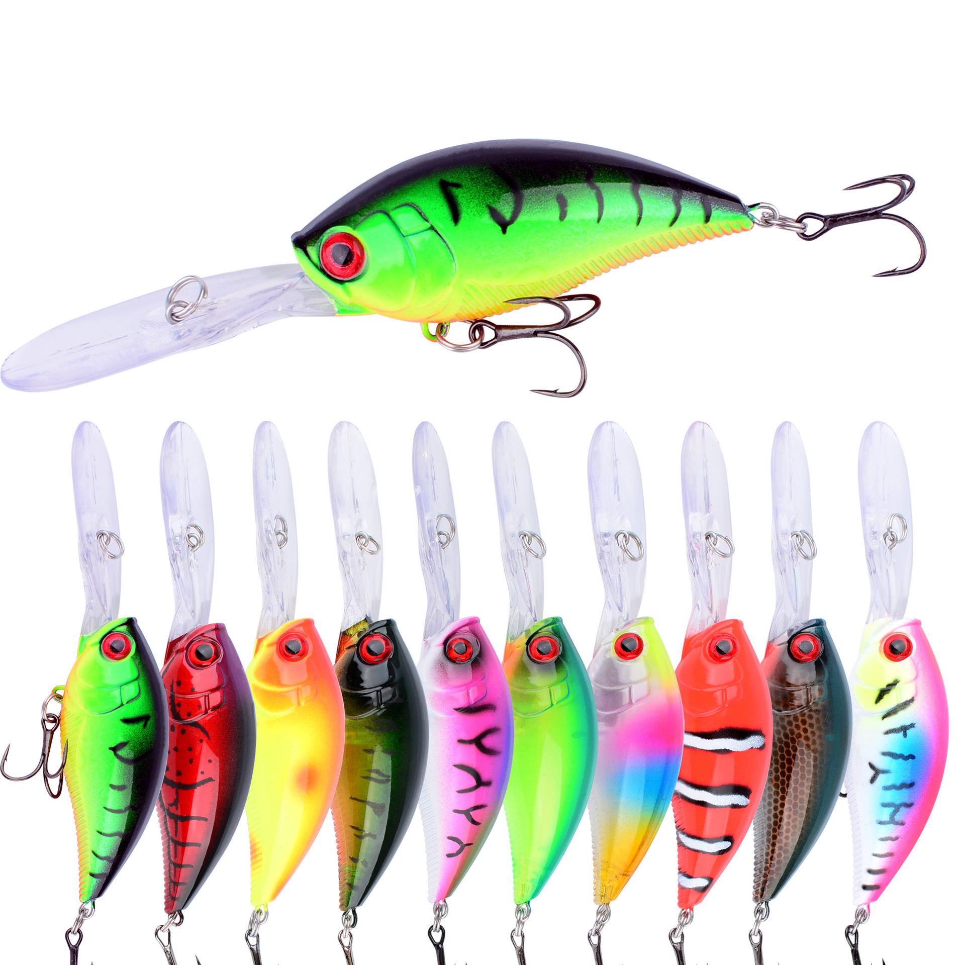 Sunflower Deep Diving Crankbait Hard Lure, Long Cast Minnow Bait