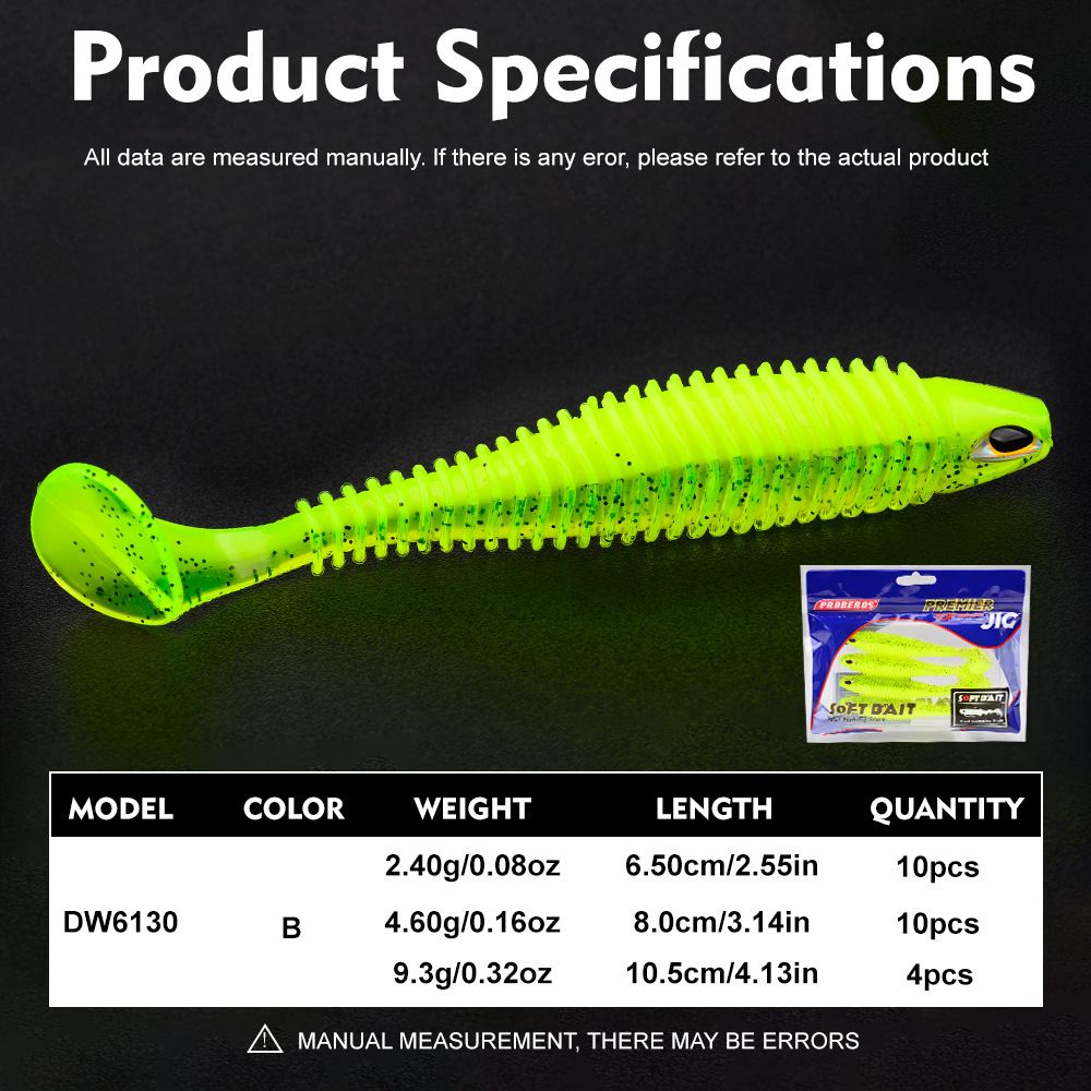 Sunflower Thread T‑Tail Soft Worm Lure DW6130 thumb 6