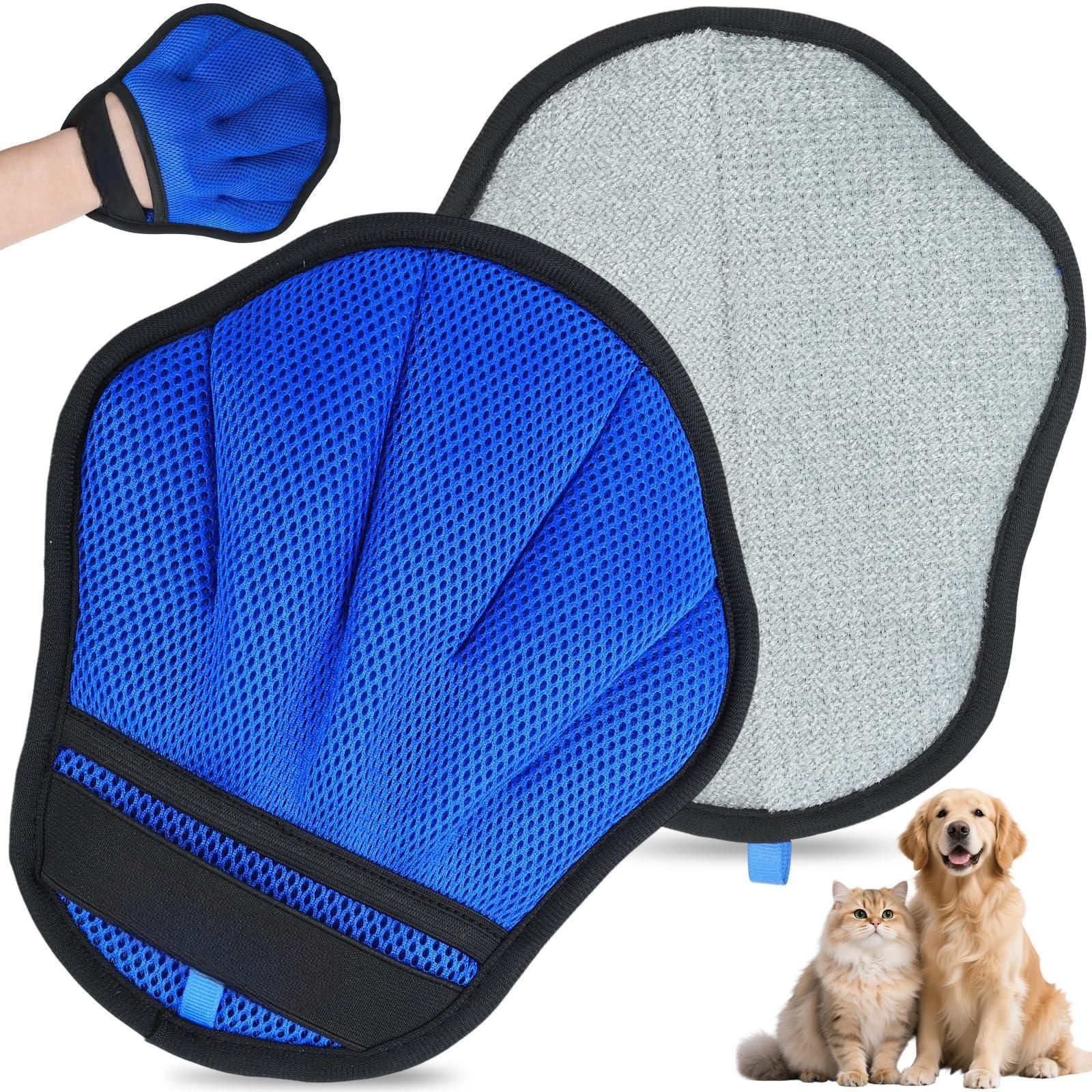 Sunflower Curved Pet Grooming Glove, Double-sided Brush Hair Remover Mitt for Dogs & Cats thumb 5