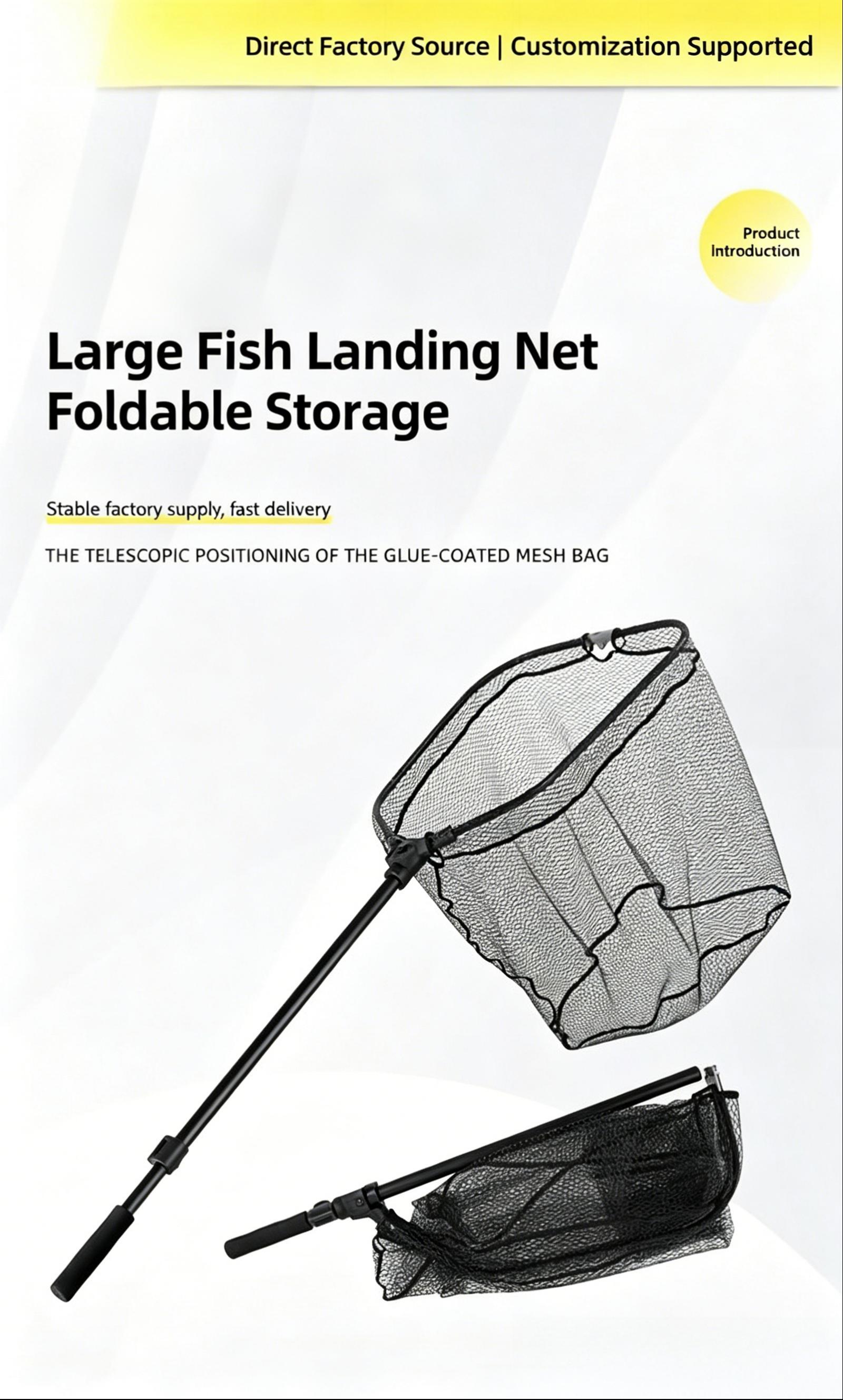 Aluminum Alloy Foldable Big Game Fishing Landing Net thumb 4