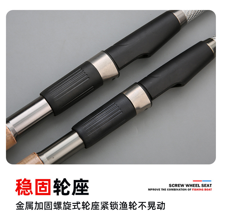 Sunflower Telescopic Sea Fishing Rod, Fiberglass Hard Power Casting Rod 2.1m~3.9m thumb 4