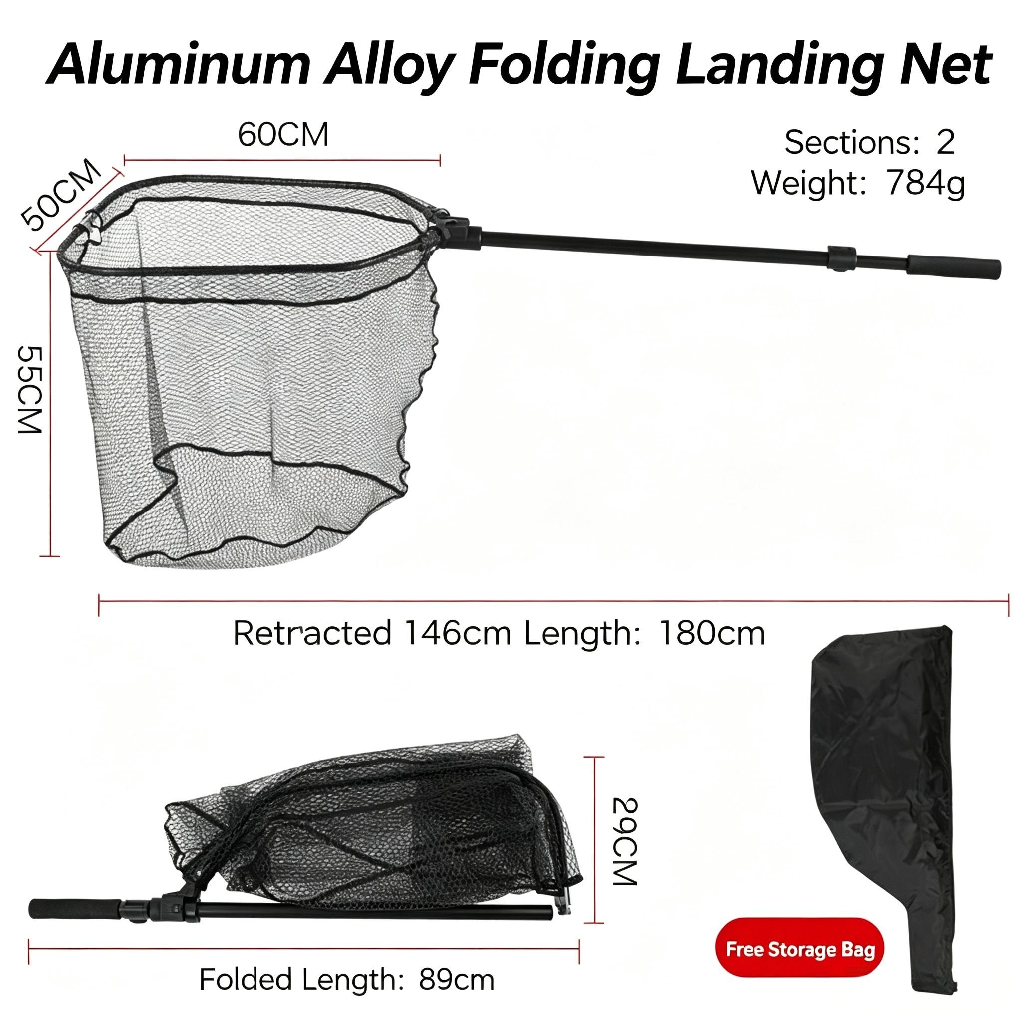 Aluminum Alloy Foldable Big Game Fishing Landing Net thumb 1