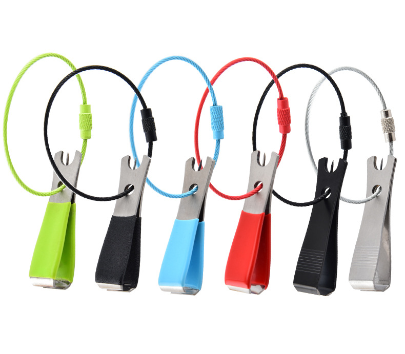 Sunflower Portable Fishing Line Cutter With Anti-Lost Lanyard Stainless Steel Line Snip For Angling