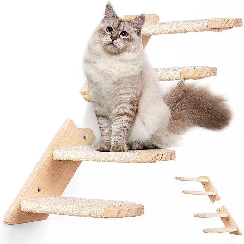 Sunflower Wooden Wall Cat Steps & Maze Ball Cat Toy Set thumb 22