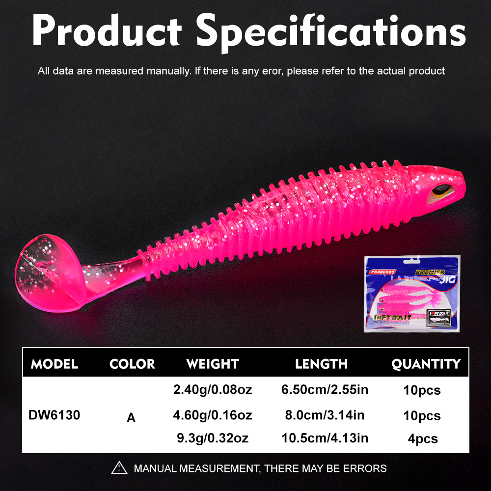 Sunflower Thread T‑Tail Soft Worm Lure DW6130 thumb 5