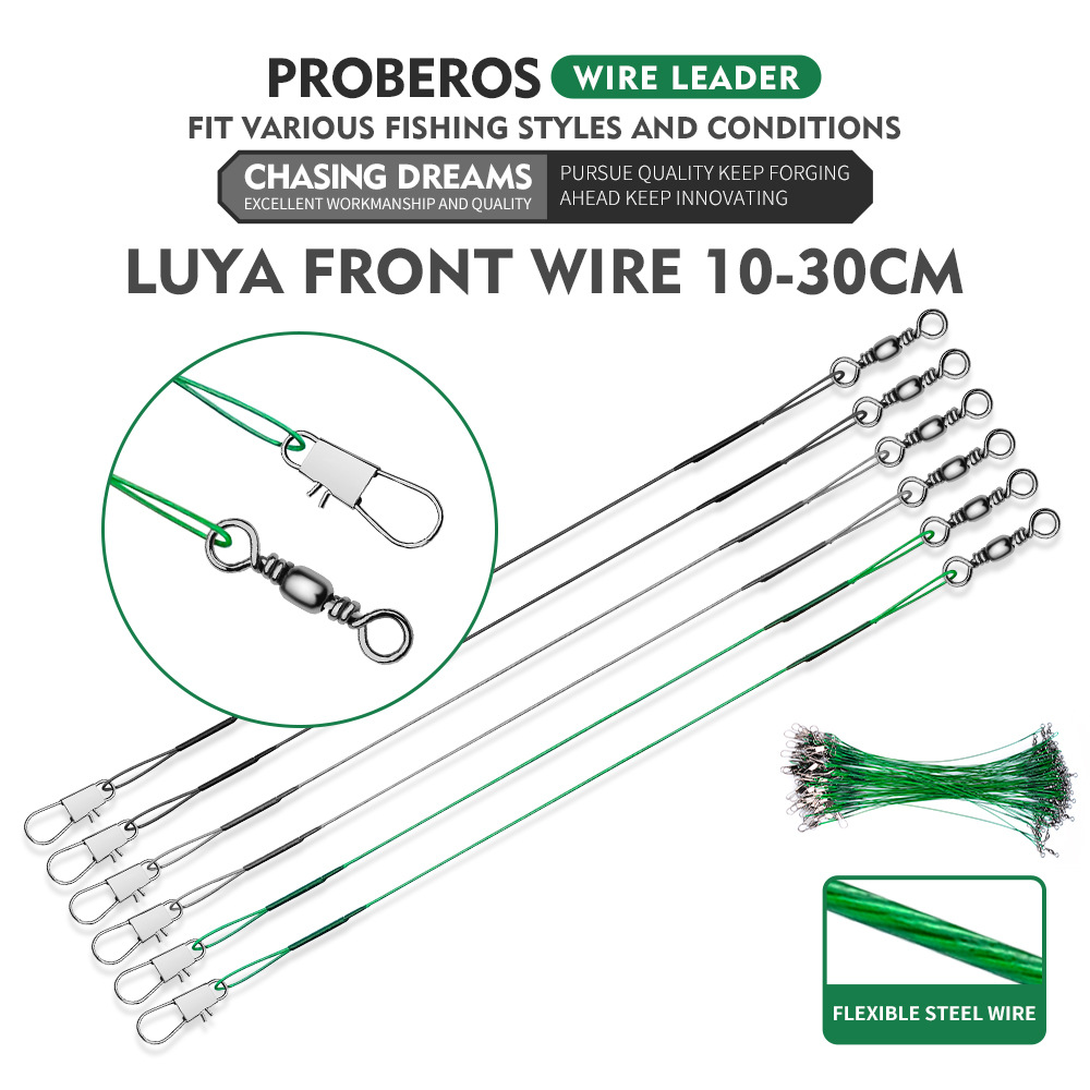 Sunflower Stainless Steel Anti-Bite Lure Wire Leader With Swivel Snap thumb 1