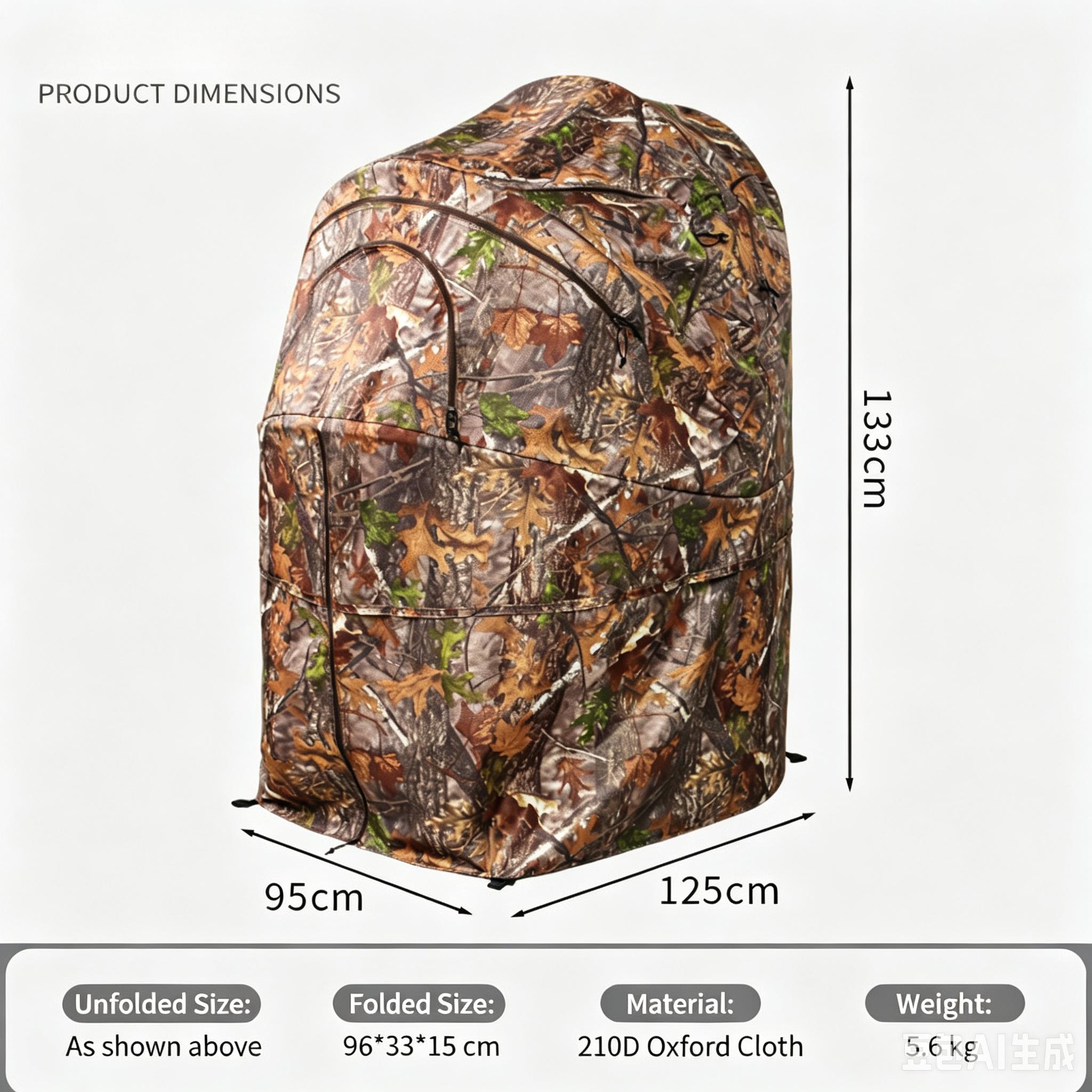 Sunflower One Person Camouflage Hunting Blind Tent Quick Instant Setup thumb 1
