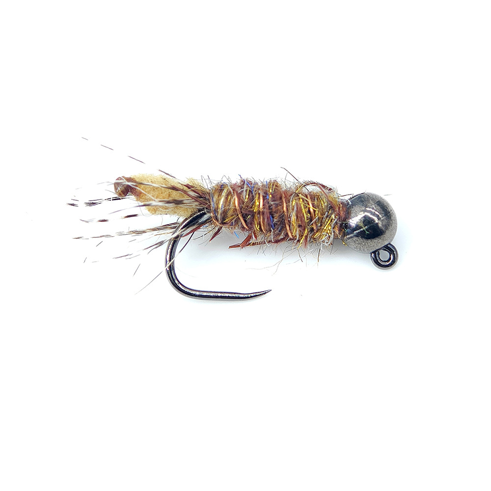 Sunflower CDC Midge Nymph Fly Fishing Flies, Bead‑Head Sinking Artificial Nymph Lure for Minnow, Trout, White Bass Freshwater Fly Fishing thumb 13