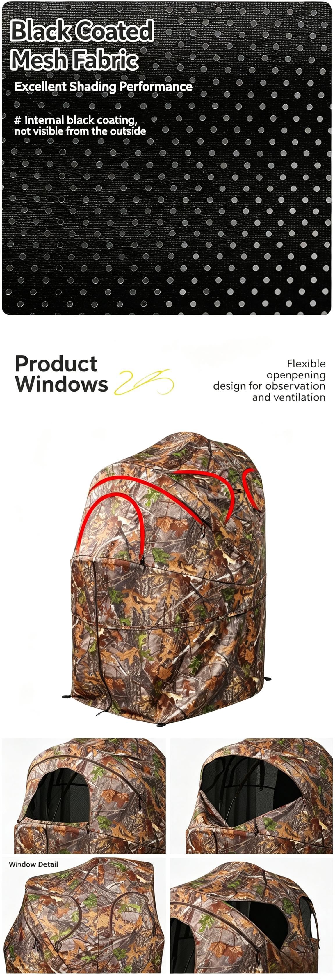 Sunflower One Person Camouflage Hunting Blind Tent Quick Instant Setup thumb 4