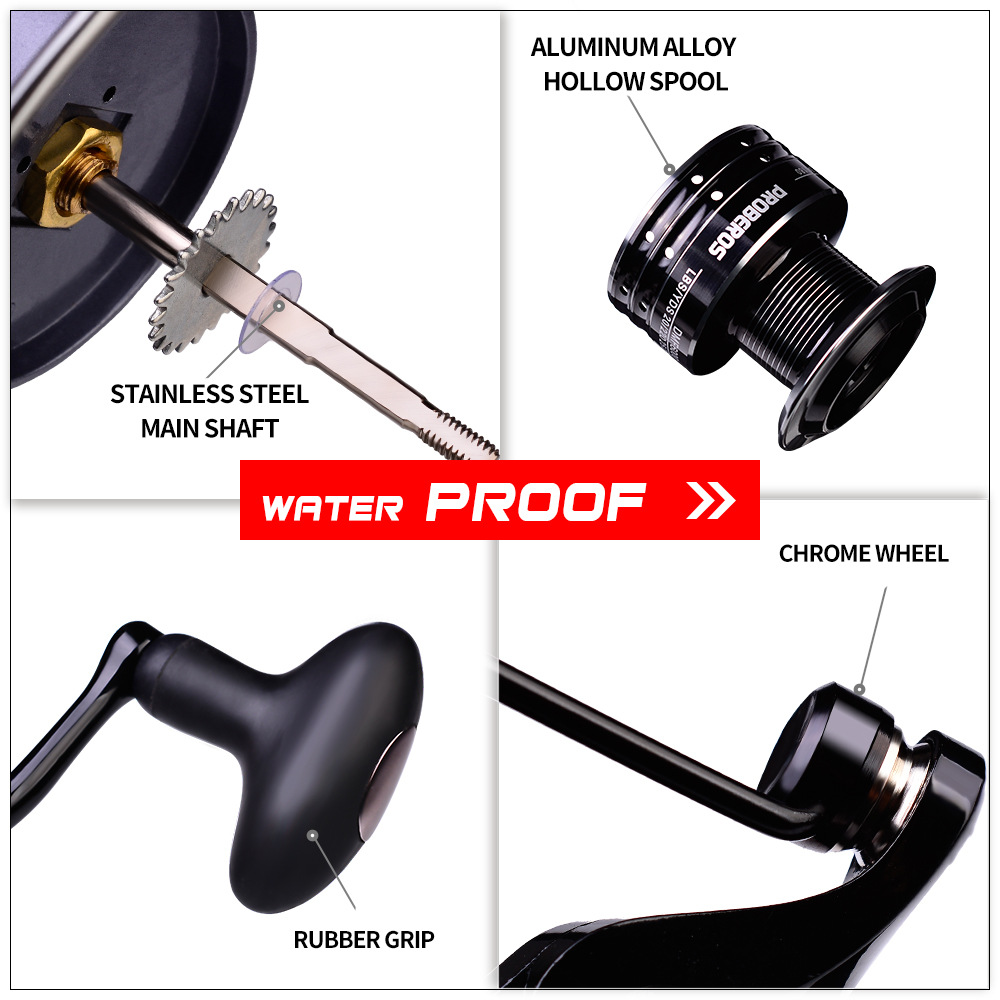 Sunflower DMF Series Metal Spinning Fishing Reel, 3000/4000/5000/6000 Model For Saltwater Lure Fishing thumb 5