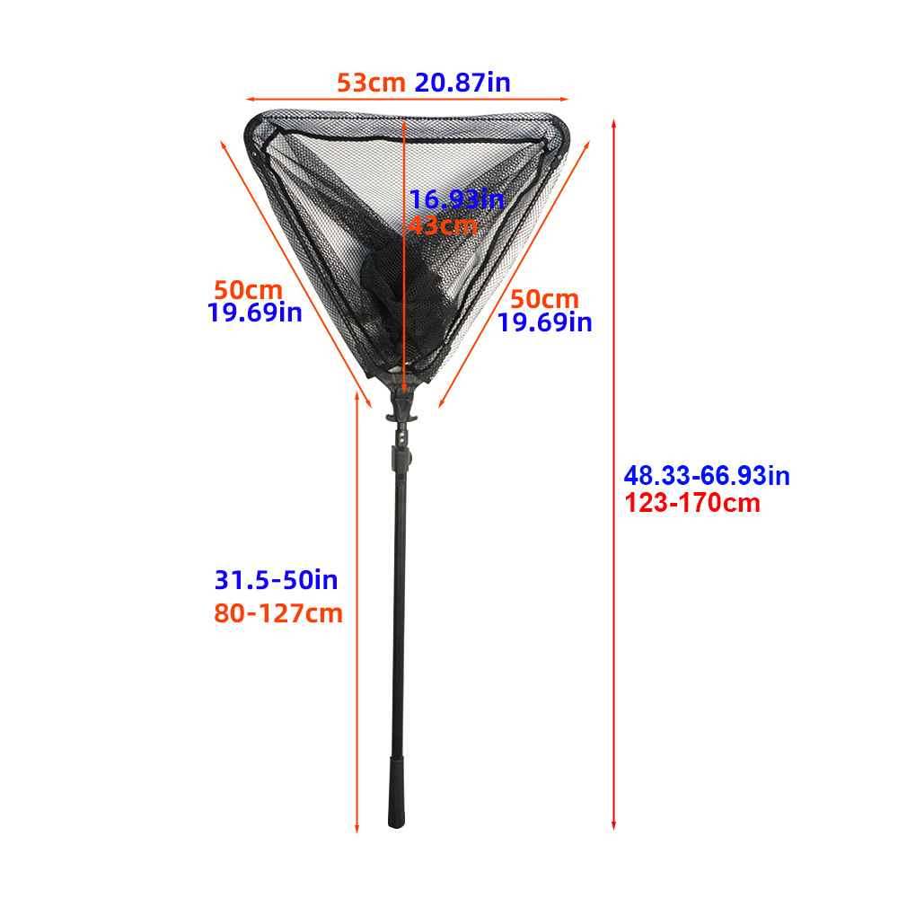Sunflower Aluminum Folding Telescopic Landing Net Big Game Fishing Triangular Fish Net thumb 5