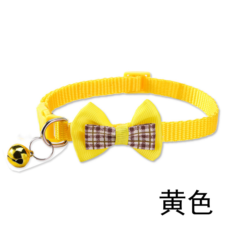 Plaid Bow Tie Cat Collar with Bell thumb 7
