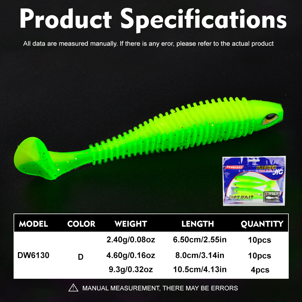Sunflower Thread T‑Tail Soft Worm Lure DW6130 thumb 8